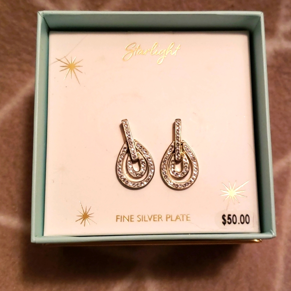 Gold and Silver Dangle Earrings